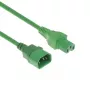 ACT AK5306 napájací kábel IEC C14 - C15, 1,2 m, zelený