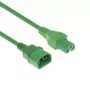 ACT AK5310 napájací kábel z C14 na C15, 2 m, zelený