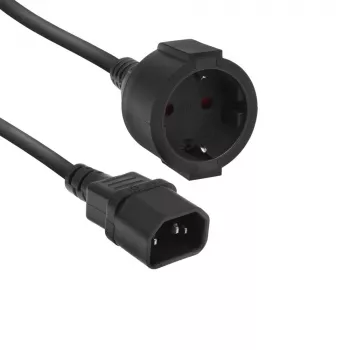Napájací kábel ACT C14 CEE 7/3 čierny 0,2 m 250 V 5 A