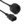 Napájací kábel ACT C14 CEE 7/3 čierny 0,2 m 250 V 5 A
