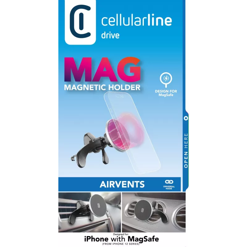 Cellularline Touch Mag Air Vents magnetický držiak do auta na smartfóny pre systém MagSafe