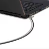 Lindy bezpečnostný kábel pre notebook, 2 m, kľúč, plast, polyvinylchlorid (PVC), oceľ, čierny