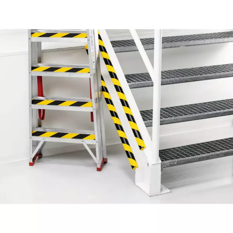 Rohová ochrana steny Durable 1126130 zaoblená polyuretán čierna žltá 1000 mm