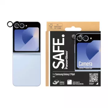 Ochrana kamery PanzerGlass SAFE. pre Samsung Galaxy Z Flip6 čierna odolná proti poškriabaniu odolná proti nárazom