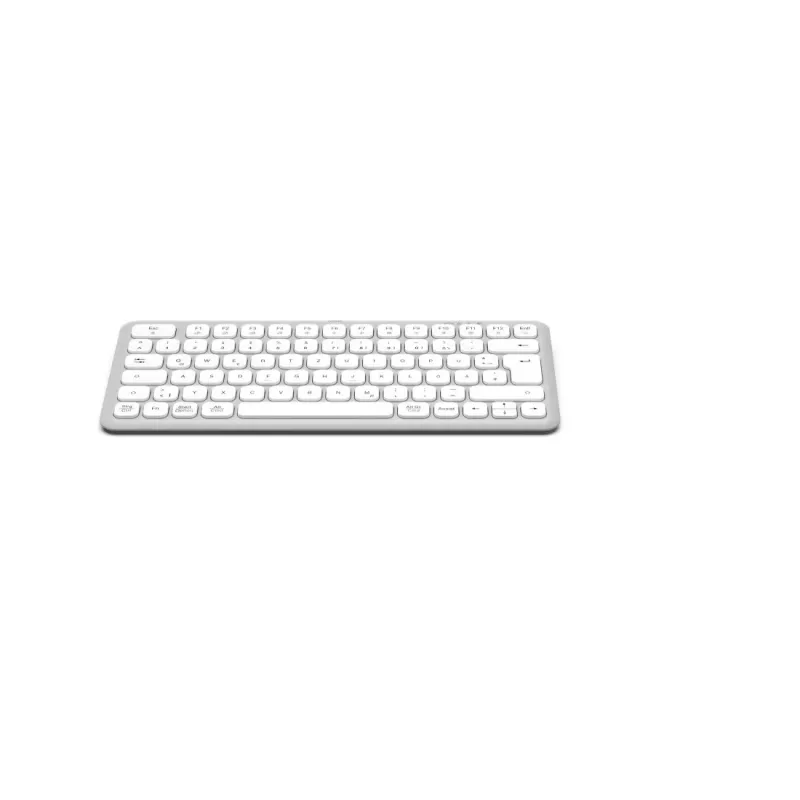 Hama WK-500 klávesnica pre viac zariadení, kompaktná, bezdrôtová RF + Bluetooth, QWERTZ nemecká, biela