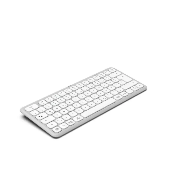 Hama WK-500 klávesnica pre viac zariadení, kompaktná, bezdrôtová RF + Bluetooth, QWERTZ nemecká, biela