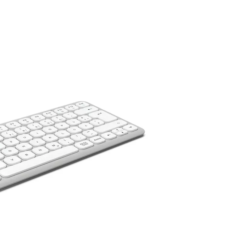 Hama WK-500 klávesnica pre viac zariadení, kompaktná, bezdrôtová RF + Bluetooth, QWERTZ nemecká, biela