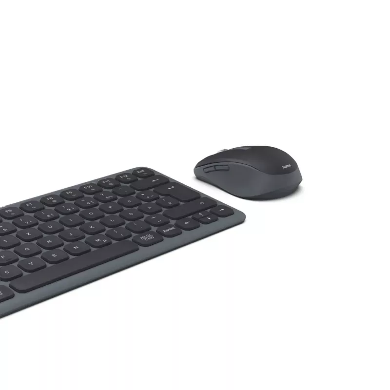 Hama WKM-500 Multi-Device bezdrôtová súprava klávesnice a myši, kompaktná, QWERTZ nemecká, čierna