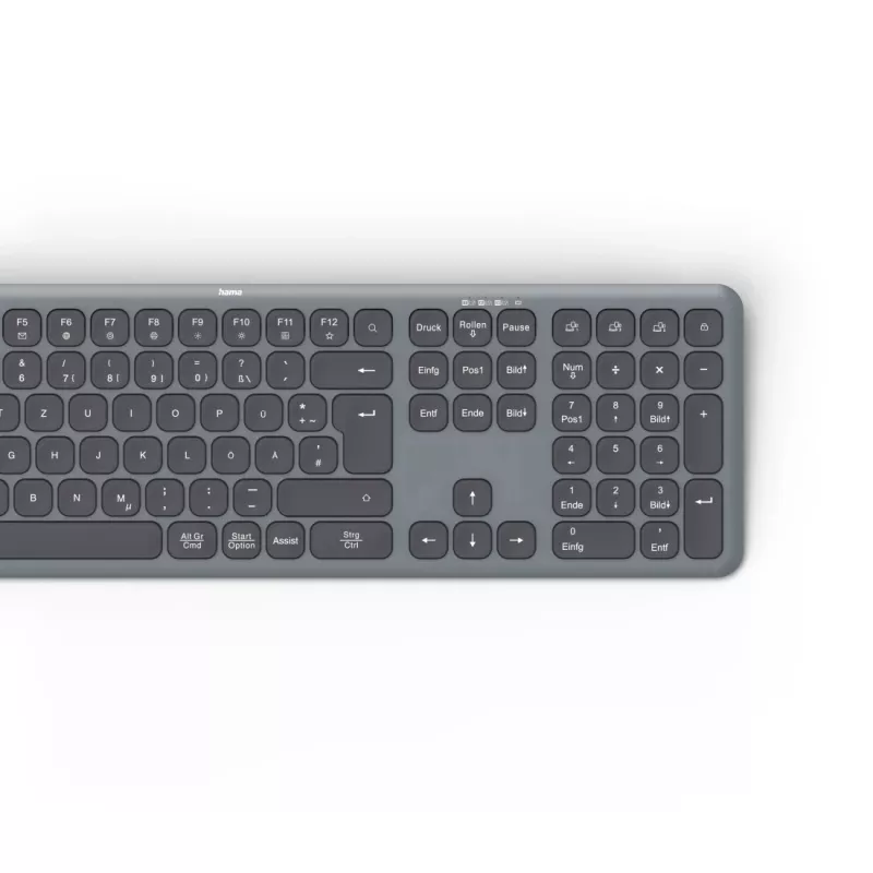 Hama WK-550 klávesnica Home/Office RF Wireless + Bluetooth QWERTZ German čierna, tmavosivá