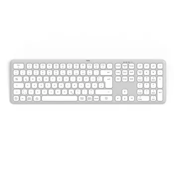 Hama WK-550 klávesnica Home/Office RF Wireless + Bluetooth QWERTZ German sivá, biela