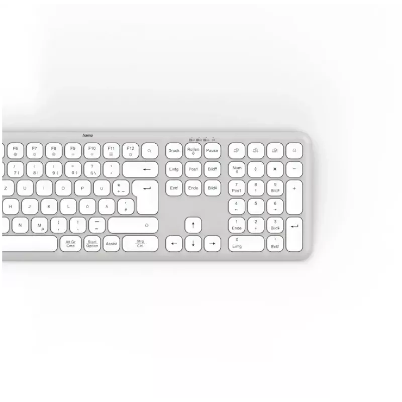Hama WK-550 klávesnica Home/Office RF Wireless + Bluetooth QWERTZ German sivá, biela