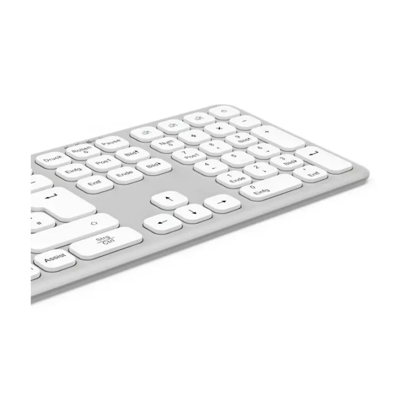 Hama WK-550 klávesnica Home/Office RF Wireless + Bluetooth QWERTZ German sivá, biela