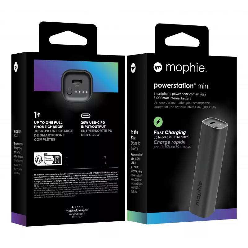 mophie Powerstation Mini 5000 mAh čierna