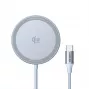 UGREEN MagFlow W753 Qi2 magnetická bezdrôtová nabíjacia podložka, 25 W, strieborná