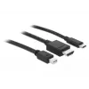 Video káblový adaptér DeLOCK 85830 HDMI Type-A HDMI Mini DisplayPort USB Type-C čierny