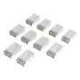 Hama 00300028 sieťové konektory RJ45 Cat6a STP, strieborná/priehľadná, balenie 10 kusov