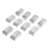 Hama 00300028 sieťové konektory RJ45 Cat6a STP, strieborná/priehľadná, balenie 10 kusov