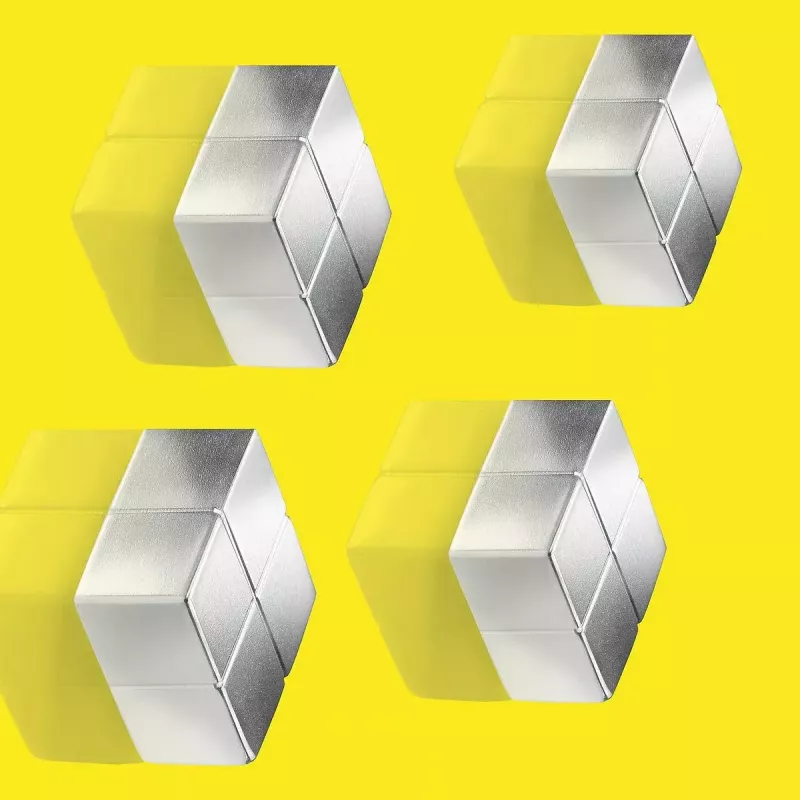 Tvorivý magnet štvorcový Sigel BA705 neodým strieborný 20x20x10mm