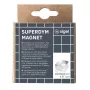 Tvorivý magnet štvorcový Sigel BA705 neodým strieborný 20x20x10mm