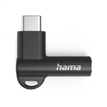 Hama 00201701 káblový adaptér USB-C 3,5 mm čierny