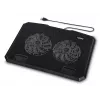 Hama čierna kovová chladiaca podložka na notebook 39,6 cm (15,6