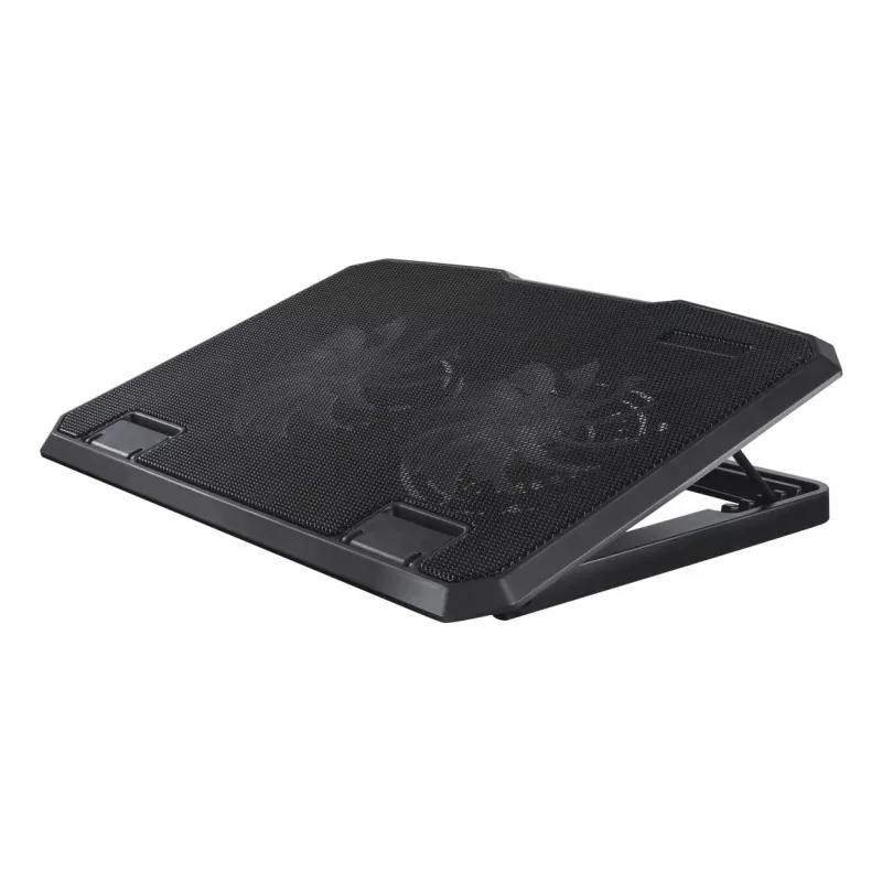 Hama čierna kovová chladiaca podložka na notebook 39,6 cm (15,6