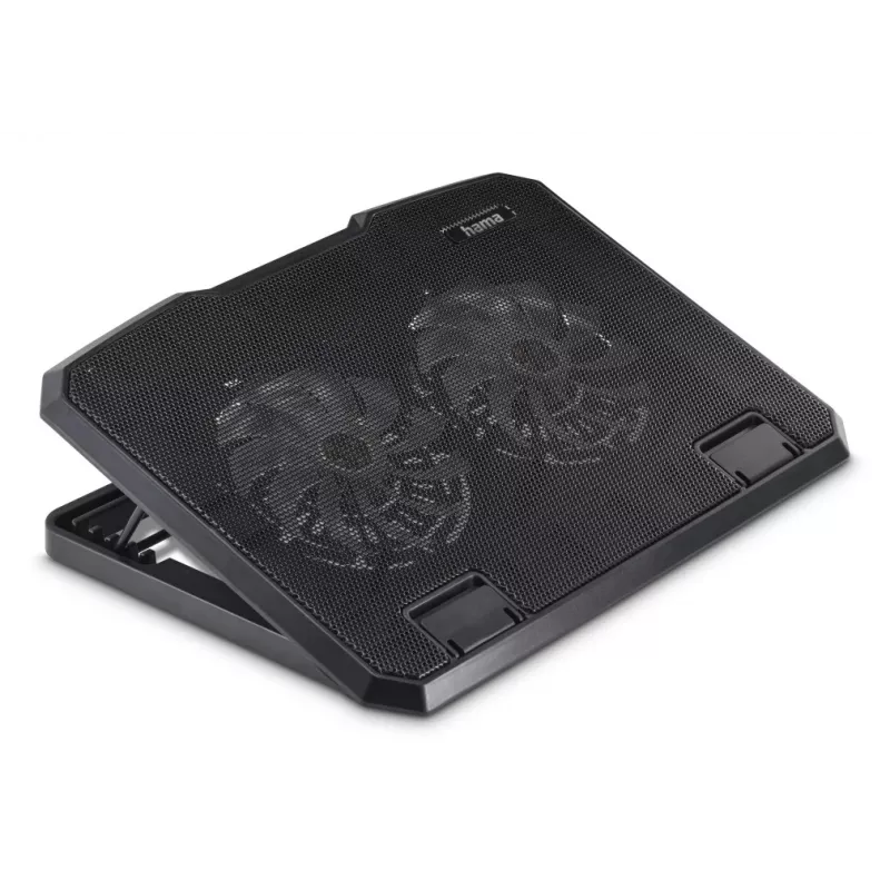 Hama čierna kovová chladiaca podložka na notebook 39,6 cm (15,6