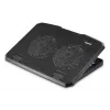 Hama čierna kovová chladiaca podložka na notebook 39,6 cm (15,6