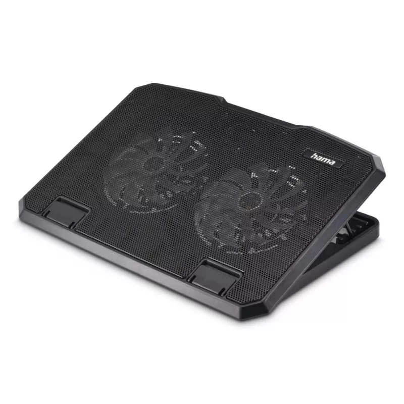 Hama čierna kovová chladiaca podložka na notebook 39,6 cm (15,6