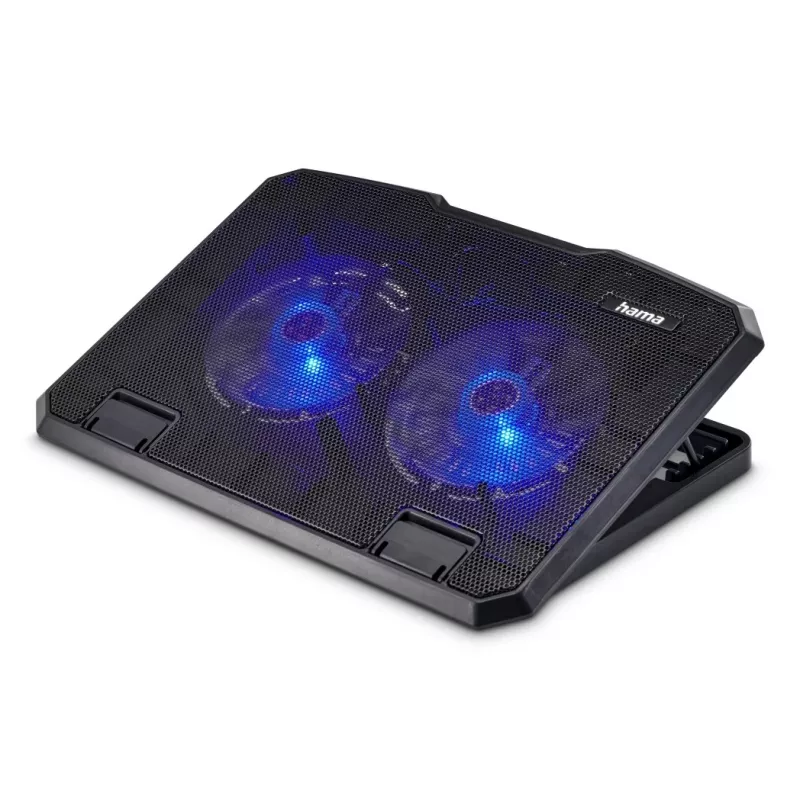 Hama čierna kovová chladiaca podložka na notebook 39,6 cm (15,6