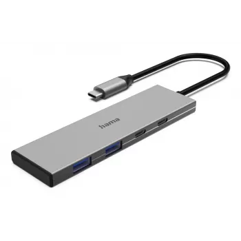 Hama 00200147 rozbočovač rozhraní USB Type-C 10000 Mbit/s sivý