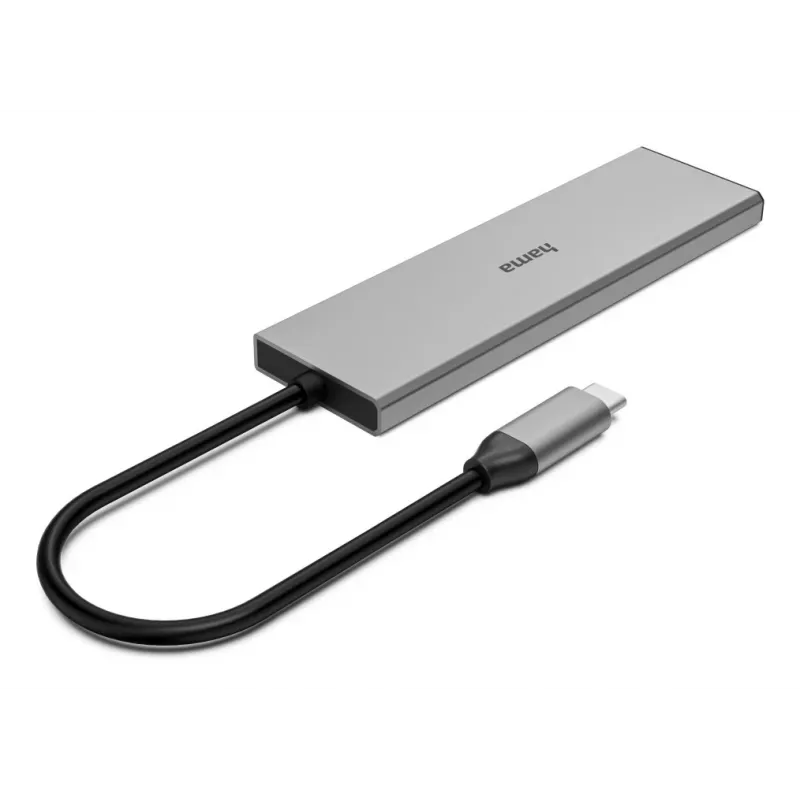 Hama 00200147 rozbočovač rozhraní USB Type-C 10000 Mbit/s sivý