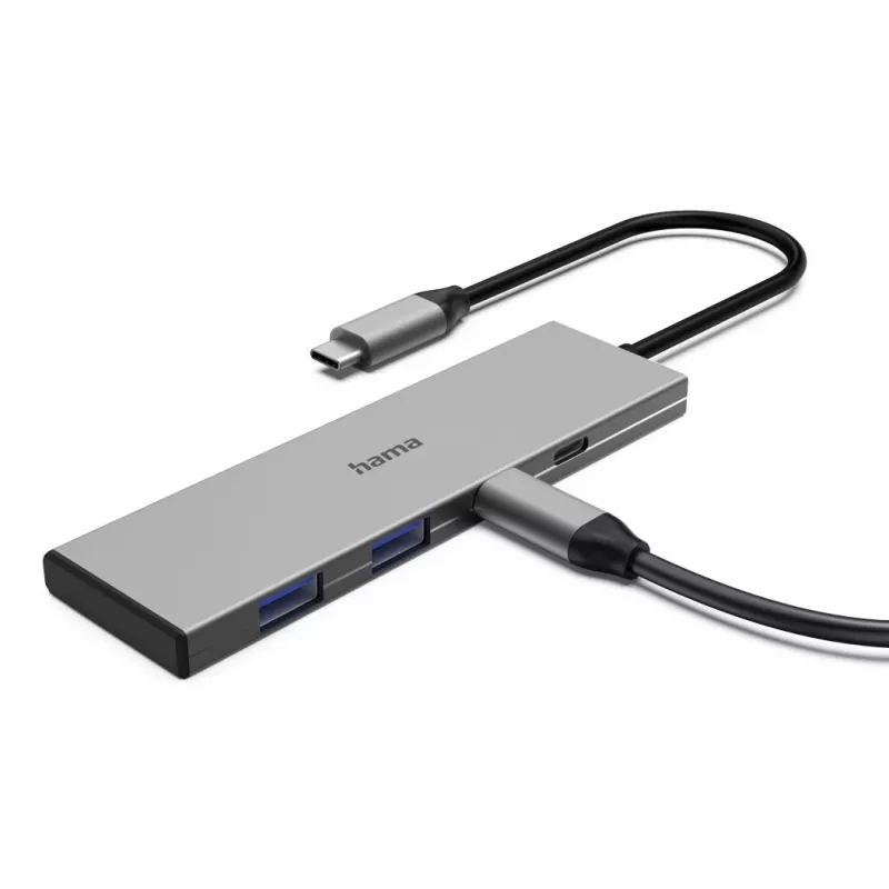 Hama 00200147 rozbočovač rozhraní USB Type-C 10000 Mbit/s sivý