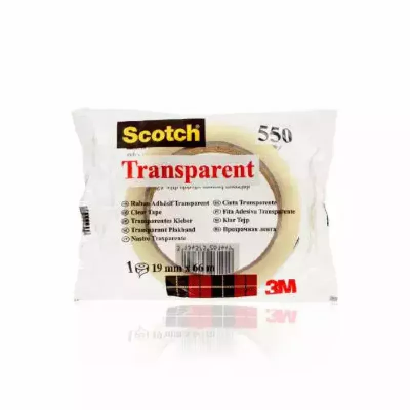 3M Scotch 550 lepiaca páska 5501966FL, 19 mm x 66 m, priehľadná