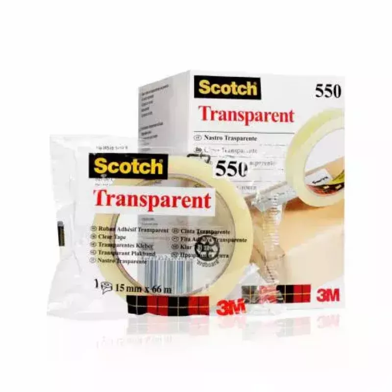 3M Scotch 550 lepiaca páska 5501966FL, 19 mm x 66 m, priehľadná