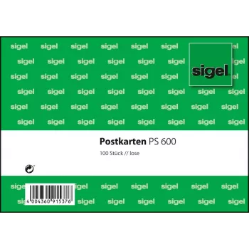 Kartotéková karta Sigel PS600 zelená biela 100 kusov