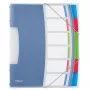 Esselte zakladač s oddeľovačmi Vivida PP 6 záložiek, modrý, viacfarebný, polyvinylchlorid (PVC), A4, 266 mm, 20 mm, 320 mm