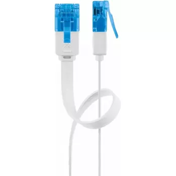 Plochý patch kábel Goobay CAT 6A U/UTP biely 10 m