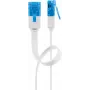 Goobay CAT 6A plochý patch kábel U/UTP biely 15 m