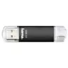 Hama Laeta Twin USB flash disk, USB 3.0, 128 GB, 40 MB/s, čierny