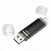 Hama Laeta Twin USB flash disk, USB 3.0, 128 GB, 40 MB/s, čierny