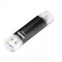 Hama Laeta Twin USB flash disk, USB 3.0, 128 GB, 40 MB/s, čierny