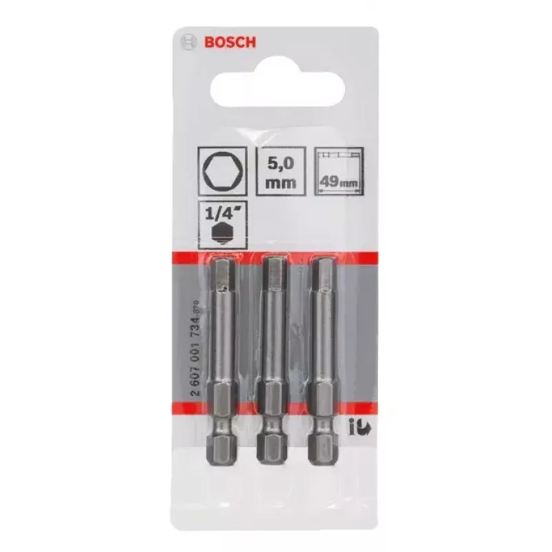 Bit do skrutkovača Bosch 2607001734 extra tvrdý 3 kusy Hex 5 mm