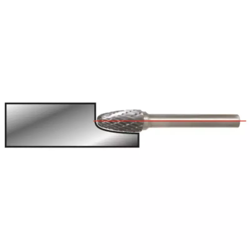 Rotačný frézer KS Tools 515.3261 kov oválny 3 mm pre liatinu a plast