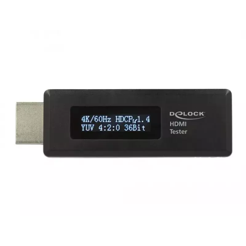 Delock 63327 HDMI tester pre EDID informácie s 2-riadkovým OLED displejom