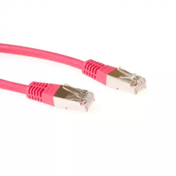 ACT červený 15 metrov F/UTP CAT5E patch kábel s RJ45 konektormi