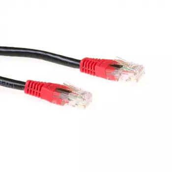 ACT čierny 1 meter U/UTP CAT6 patch kábel krížený s RJ45 konektormi