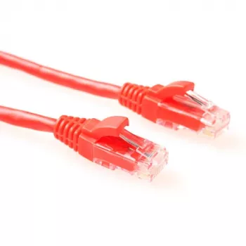ACT červený 1 metrový U/UTP CAT6 patch kábel komponentová úroveň s RJ45 konektormi