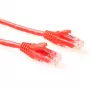ACT červený 3 metrový U/UTP CAT6 patch kábel komponentová úroveň s RJ45 konektormi