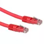 ACT červený 3 metre LSZH U/UTP CAT6A patch kábel s RJ45 konektormi